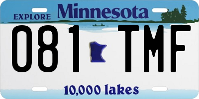 MN license plate 081TMF