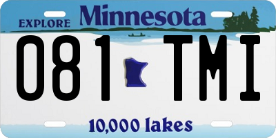 MN license plate 081TMI