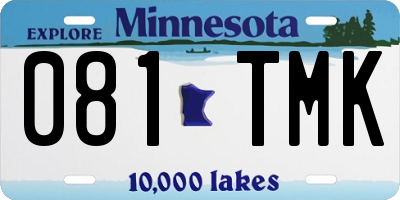 MN license plate 081TMK