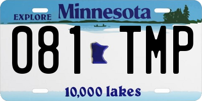 MN license plate 081TMP