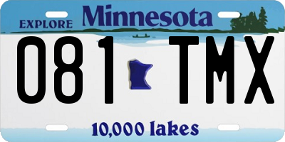 MN license plate 081TMX