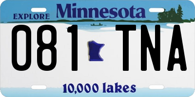 MN license plate 081TNA