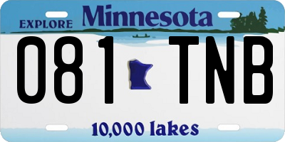 MN license plate 081TNB