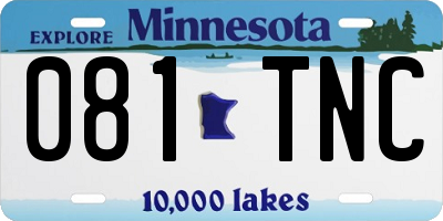MN license plate 081TNC