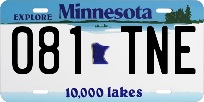 MN license plate 081TNE