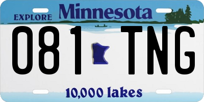 MN license plate 081TNG