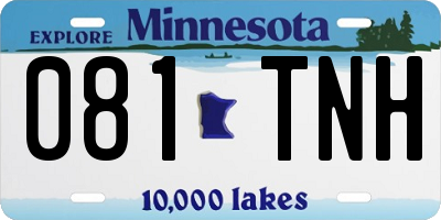 MN license plate 081TNH