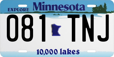 MN license plate 081TNJ
