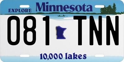 MN license plate 081TNN
