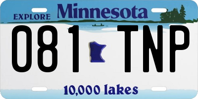 MN license plate 081TNP