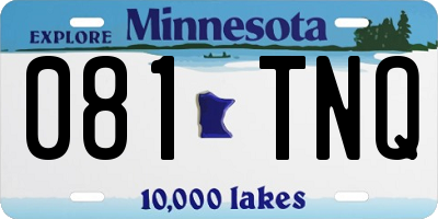 MN license plate 081TNQ