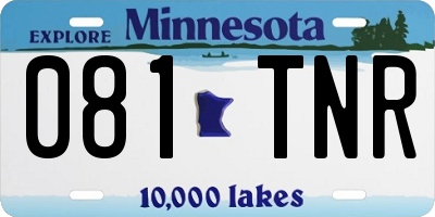 MN license plate 081TNR