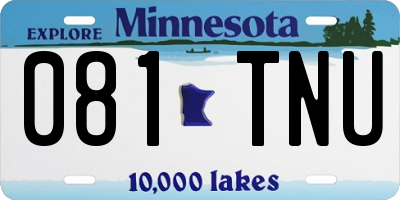 MN license plate 081TNU