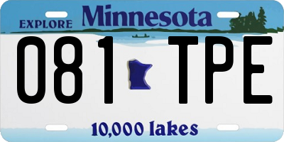 MN license plate 081TPE