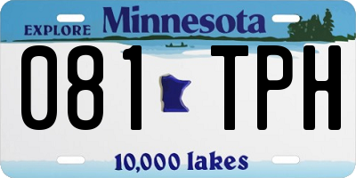 MN license plate 081TPH
