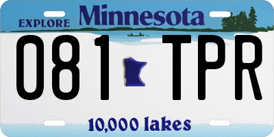 MN license plate 081TPR