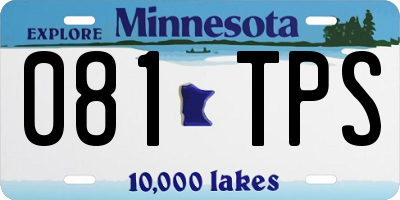 MN license plate 081TPS