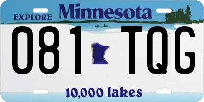 MN license plate 081TQG
