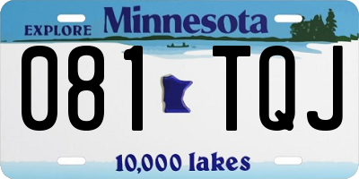 MN license plate 081TQJ