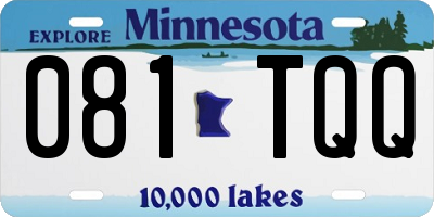 MN license plate 081TQQ