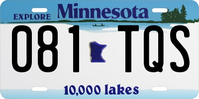 MN license plate 081TQS