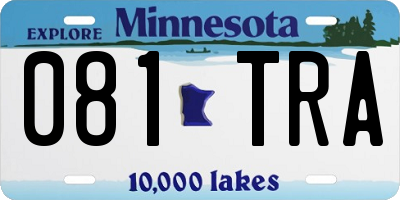 MN license plate 081TRA