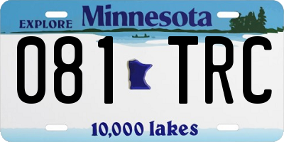 MN license plate 081TRC