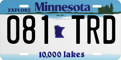 MN license plate 081TRD
