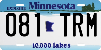 MN license plate 081TRM