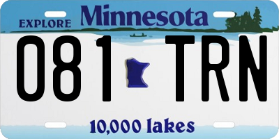 MN license plate 081TRN