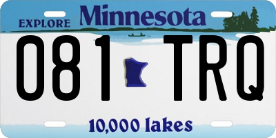 MN license plate 081TRQ