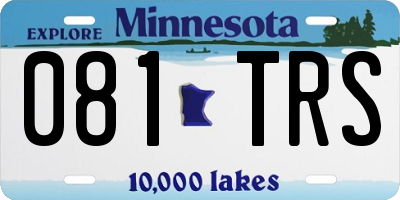 MN license plate 081TRS