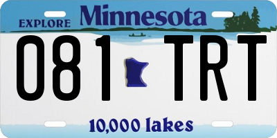 MN license plate 081TRT
