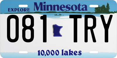 MN license plate 081TRY