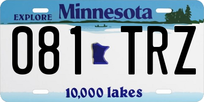 MN license plate 081TRZ