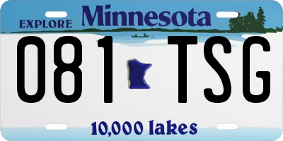 MN license plate 081TSG