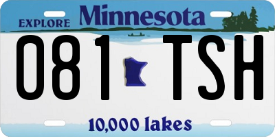 MN license plate 081TSH