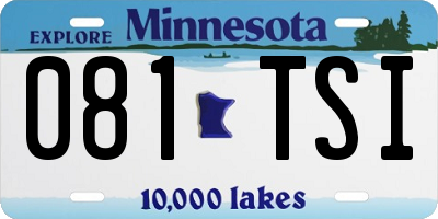 MN license plate 081TSI