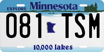 MN license plate 081TSM
