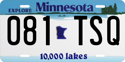 MN license plate 081TSQ