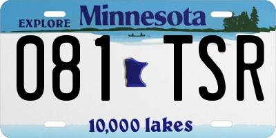 MN license plate 081TSR