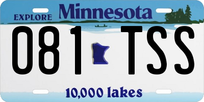 MN license plate 081TSS