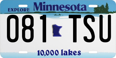 MN license plate 081TSU