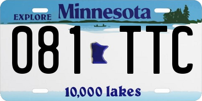MN license plate 081TTC