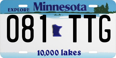 MN license plate 081TTG