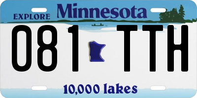 MN license plate 081TTH