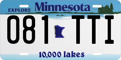 MN license plate 081TTI