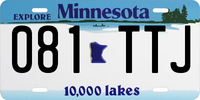 MN license plate 081TTJ