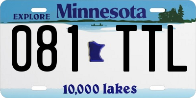 MN license plate 081TTL