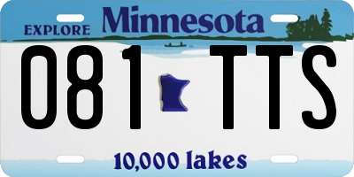 MN license plate 081TTS
